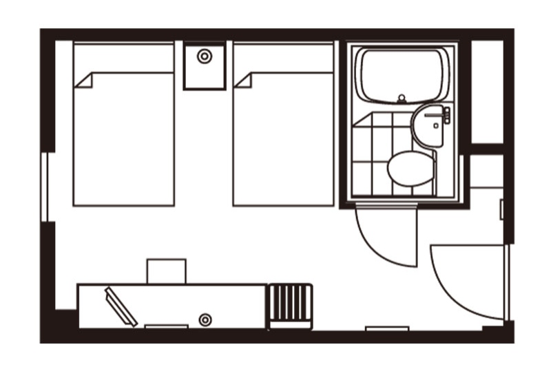 ツインルーム間取り図
